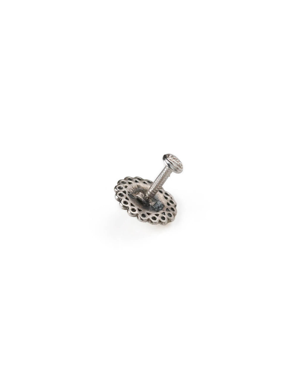 Whorl Silver Nosepin by MOHA - Green