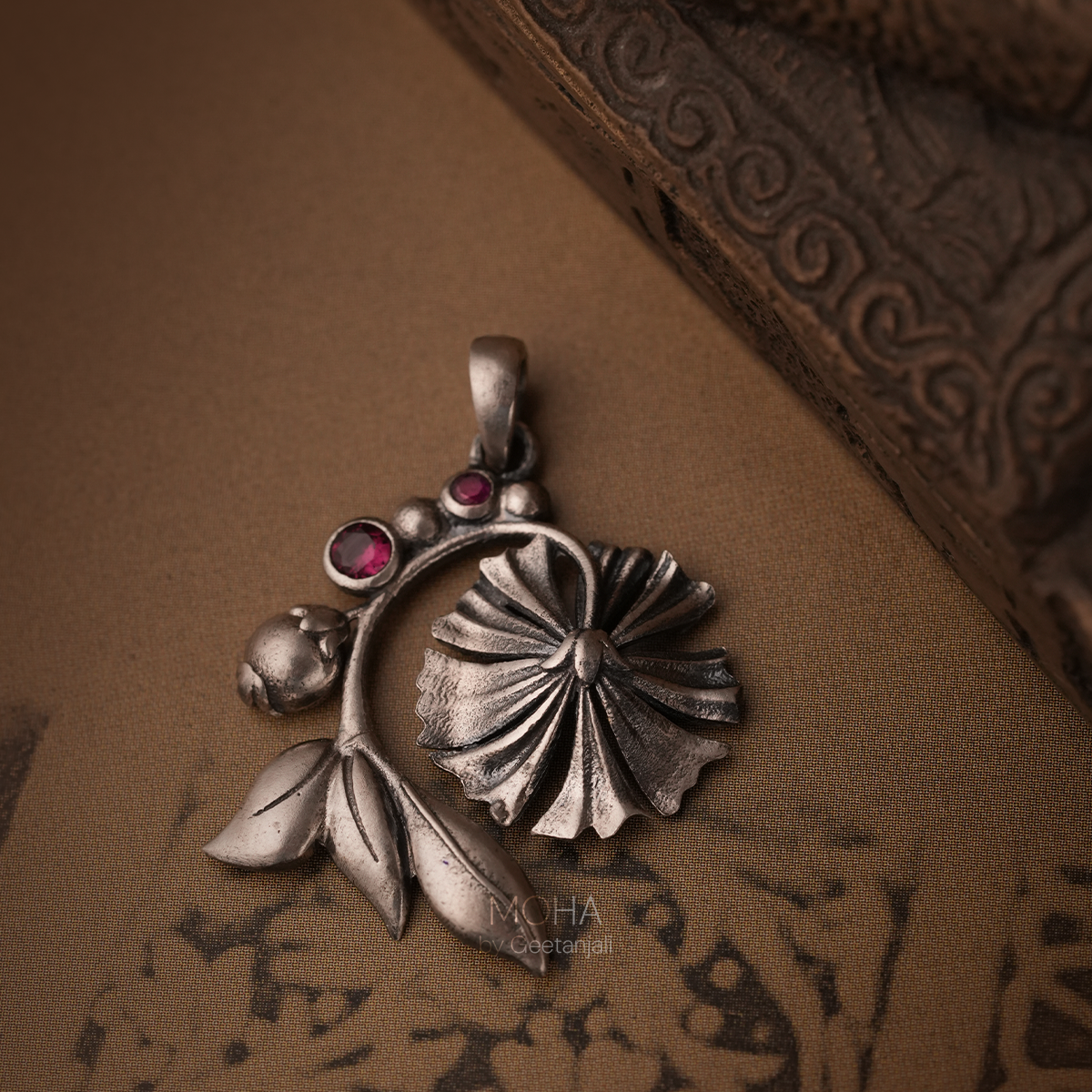 William Morris - Bloom Lily Silver Pendant by Moha (Only Pendant)
