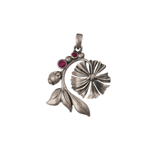 William Morris - Bloom Lily Silver Pendant by Moha (Only Pendant)