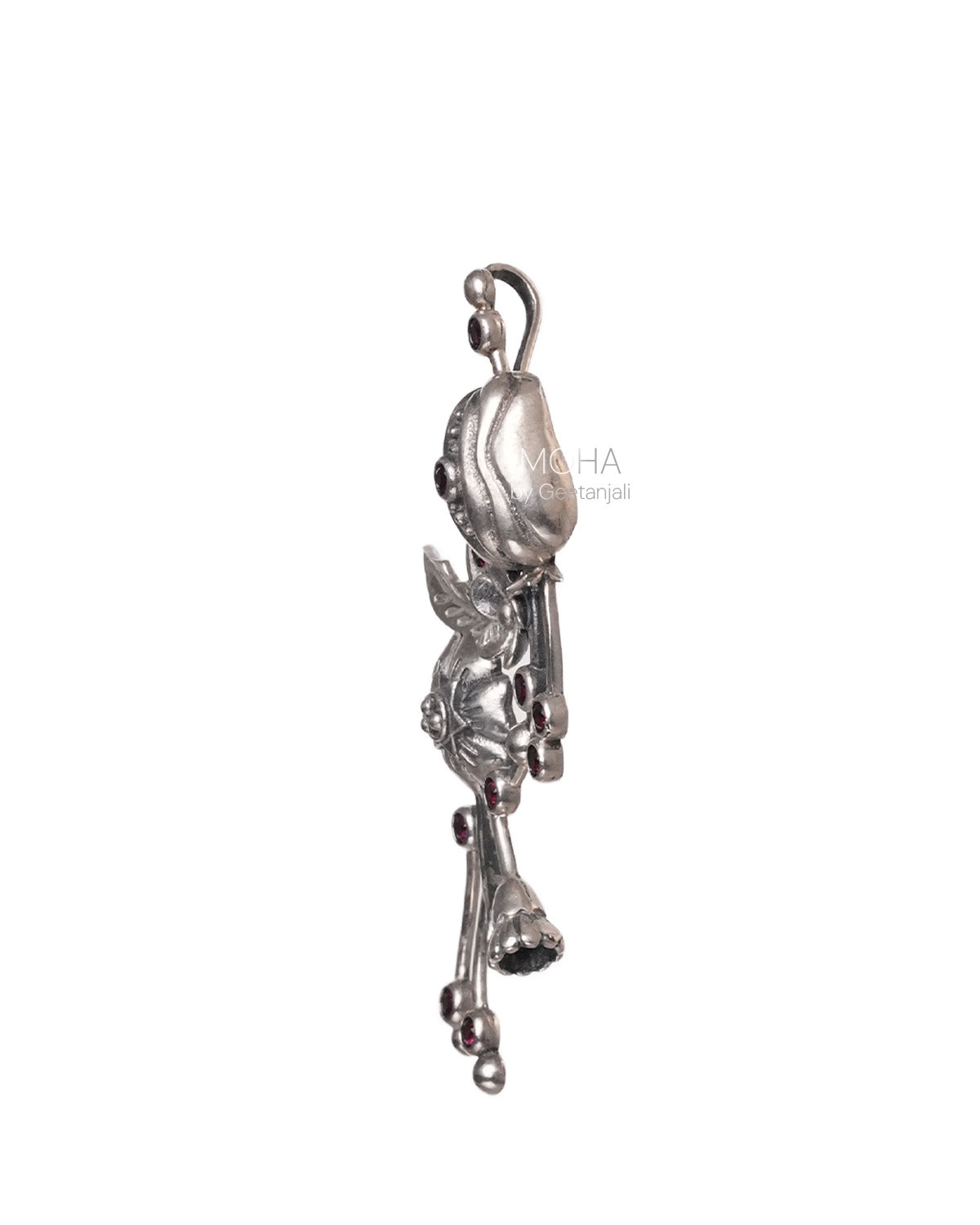 William Morris - Blossom Pod Vertical Silver Pendant by Moha (Only Pendant)