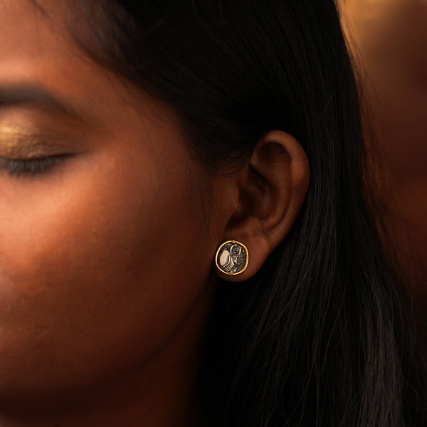 Zebu Silver Stud Earrings by MOHA