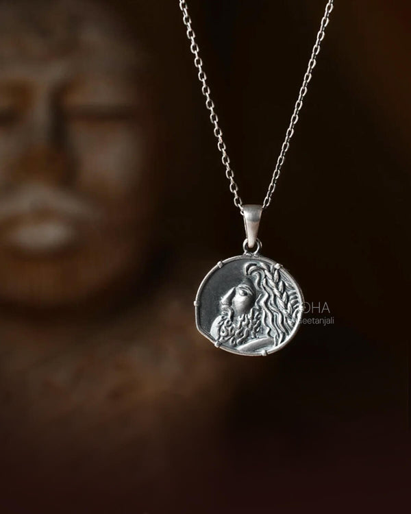 Zeus Silver Pendant with Chain by MOHA