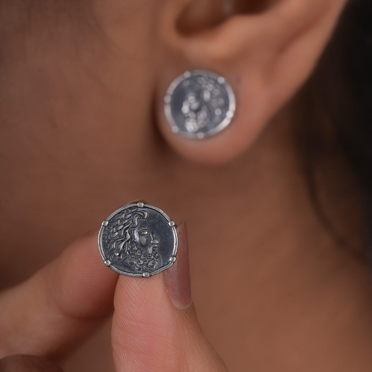 zeus silver earrings by moha