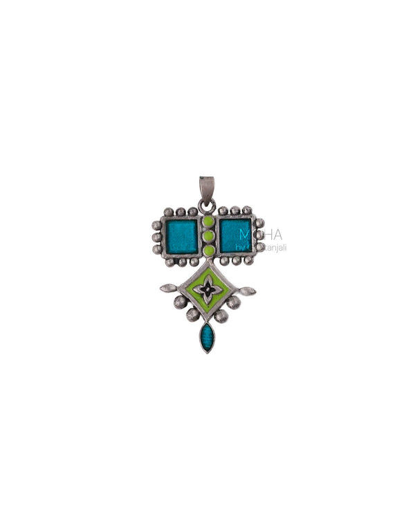 Aakriti Silver Pendant by MOHA (Only Pendant)