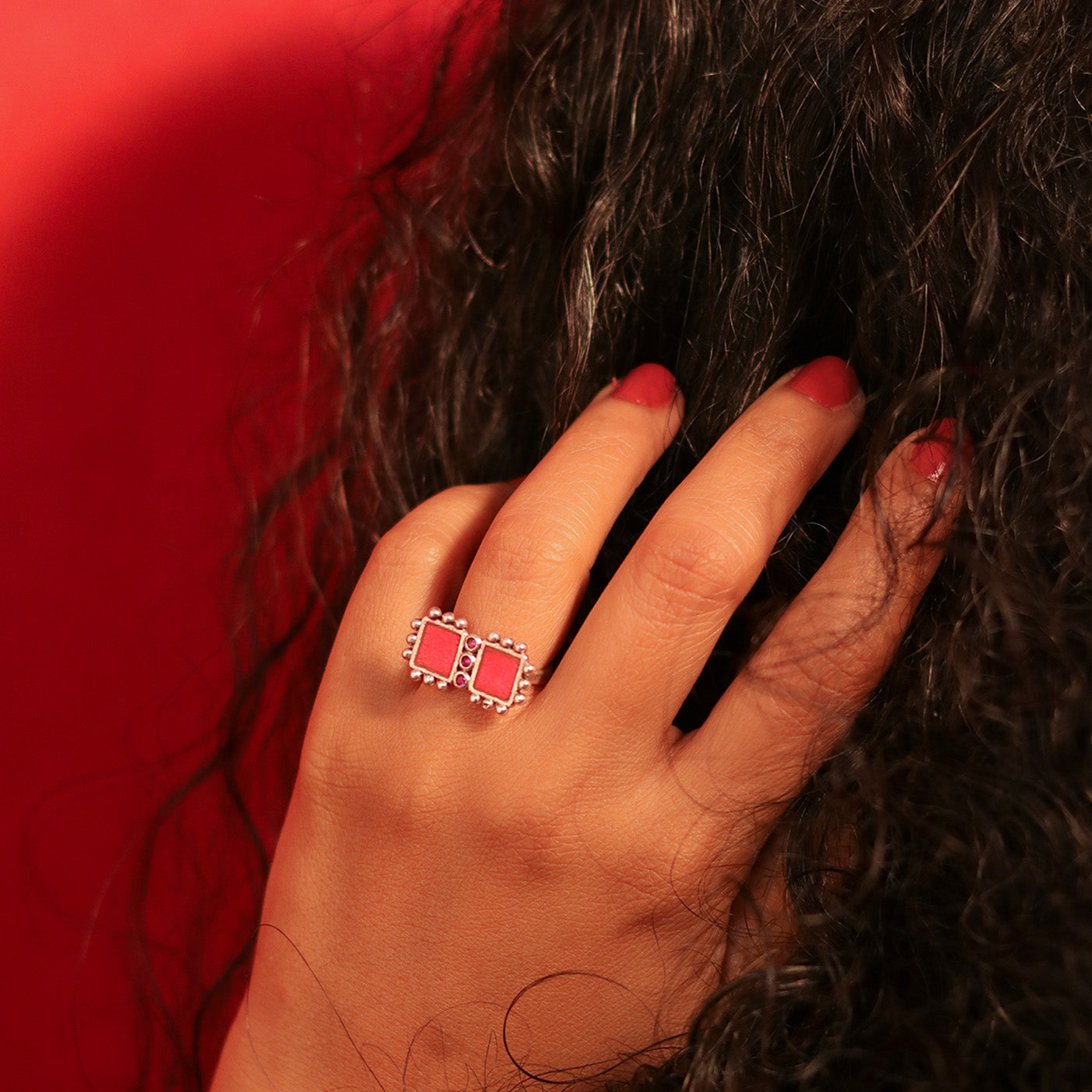aayat silver finger ring by moha