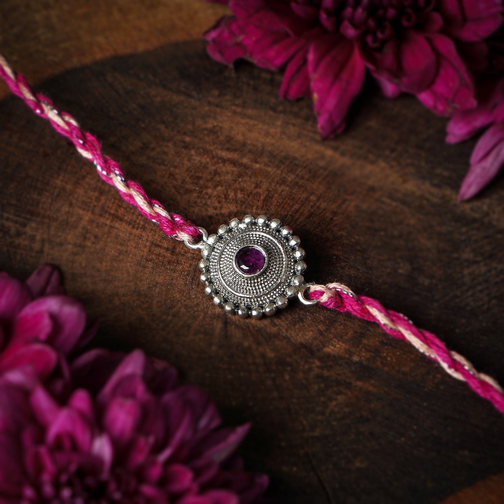abha silver rakhi by moha