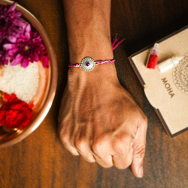 Abha Silver Rakhi by Moha