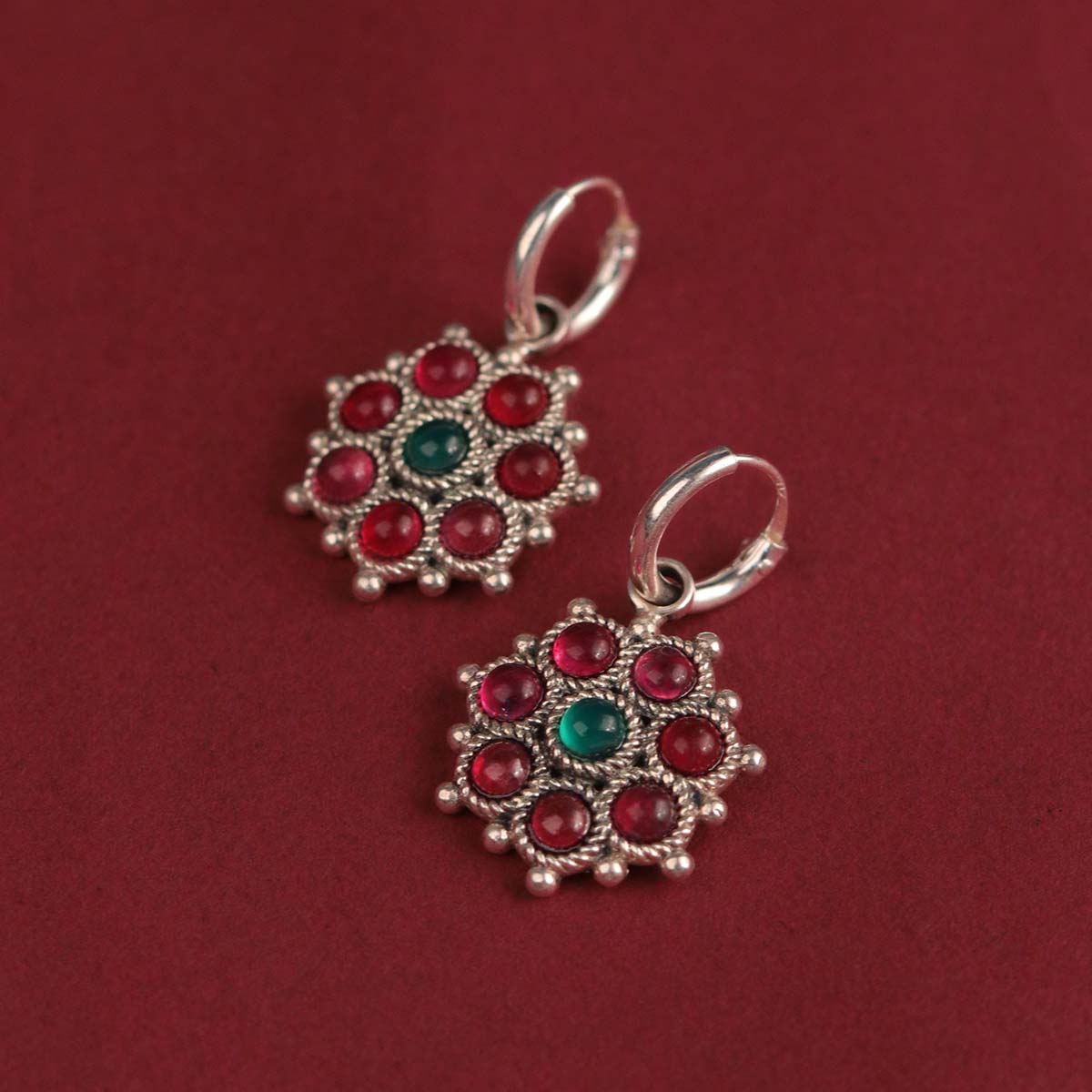 adaa hoops silver bugadi by moha