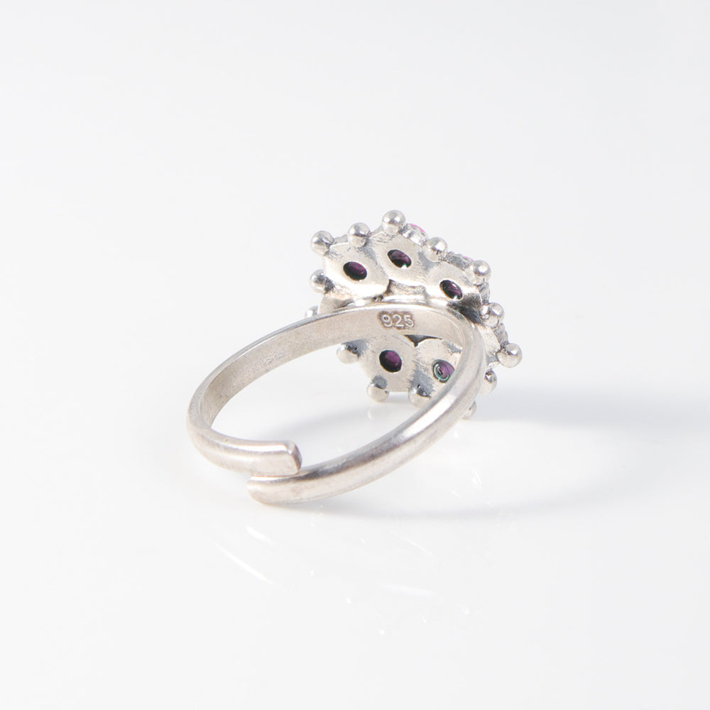 adaa pink silver finger ring by moha