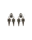Ahir Silver Earrings With Black Meenakari by MOHA