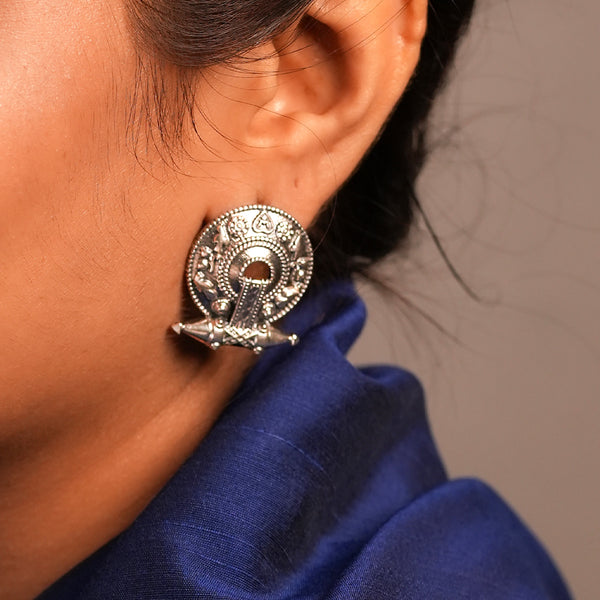 Akota Silver Stud Earrings by MOHA