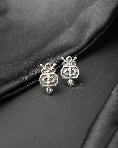Alpana Silver Stud Earrings by MOHA