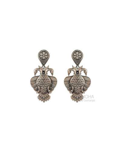 Aras (Gandabherunda) Silver Stud Earrings - Big by MOHA