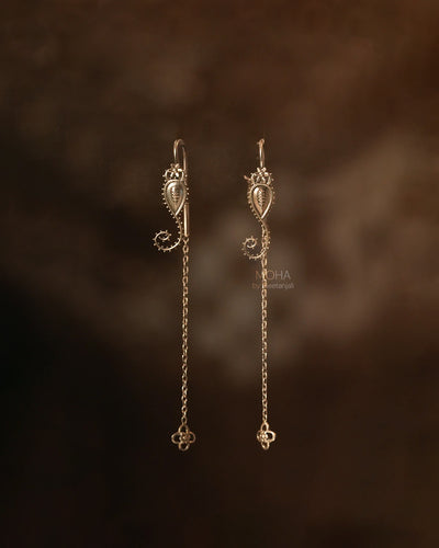 Bichchhu Silver Sui Dhaga Earrings by MOHA