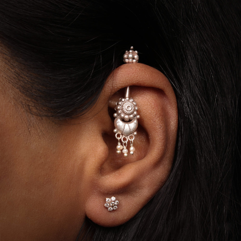 chandra phool silver bugadi pierced by moha