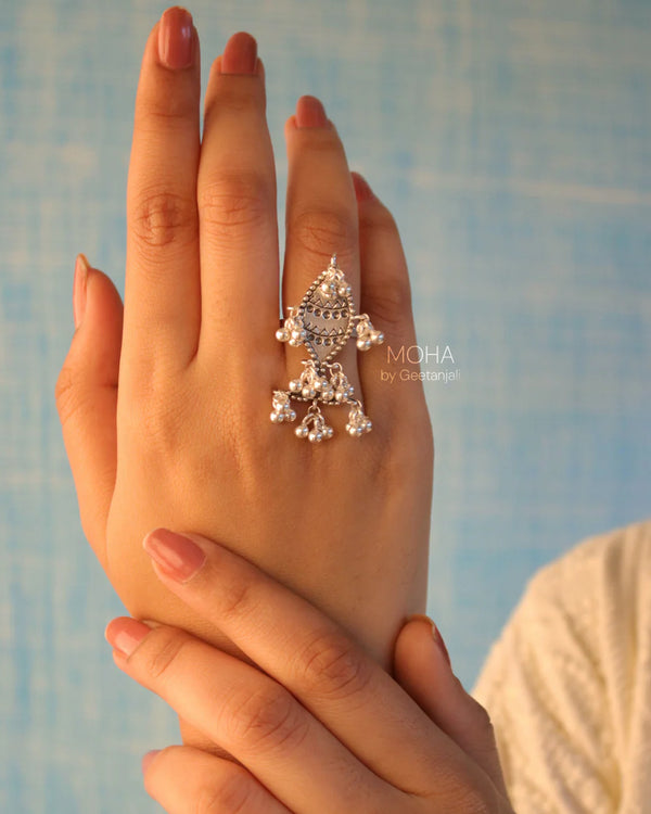 Fish Nupur Silver Finger Ring by MOHA