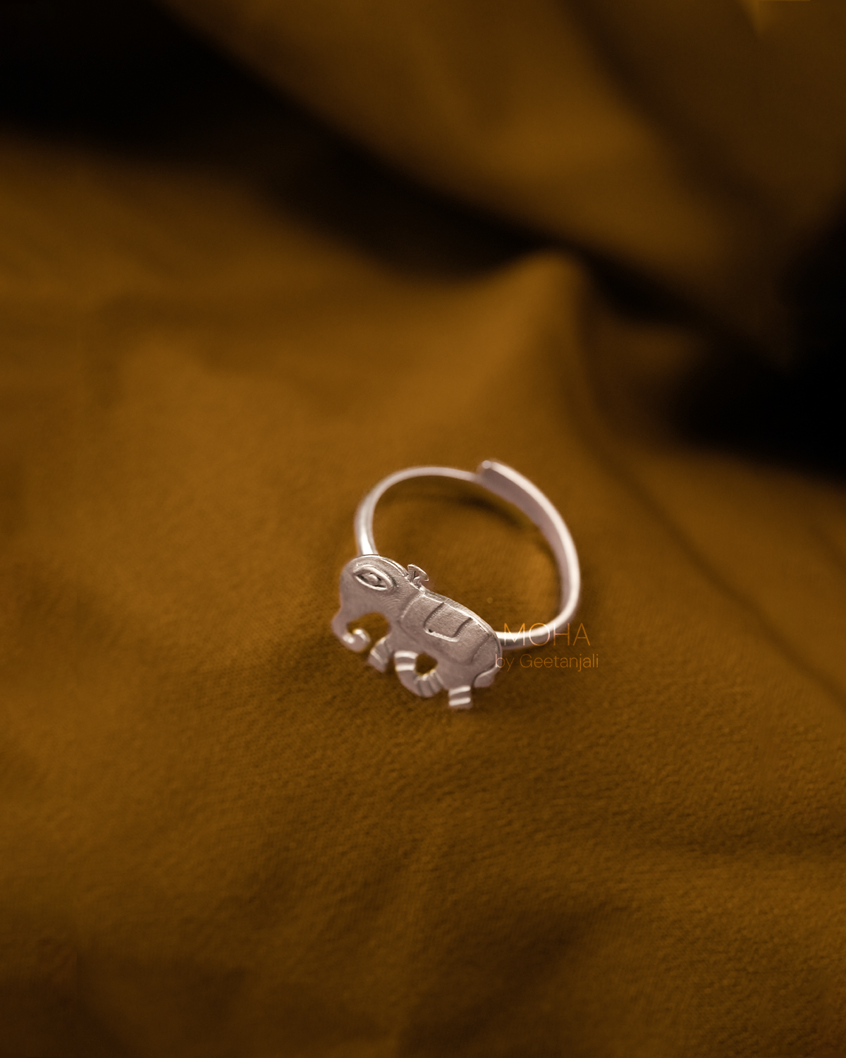 Gaja Silver Finger Ring by MOHA