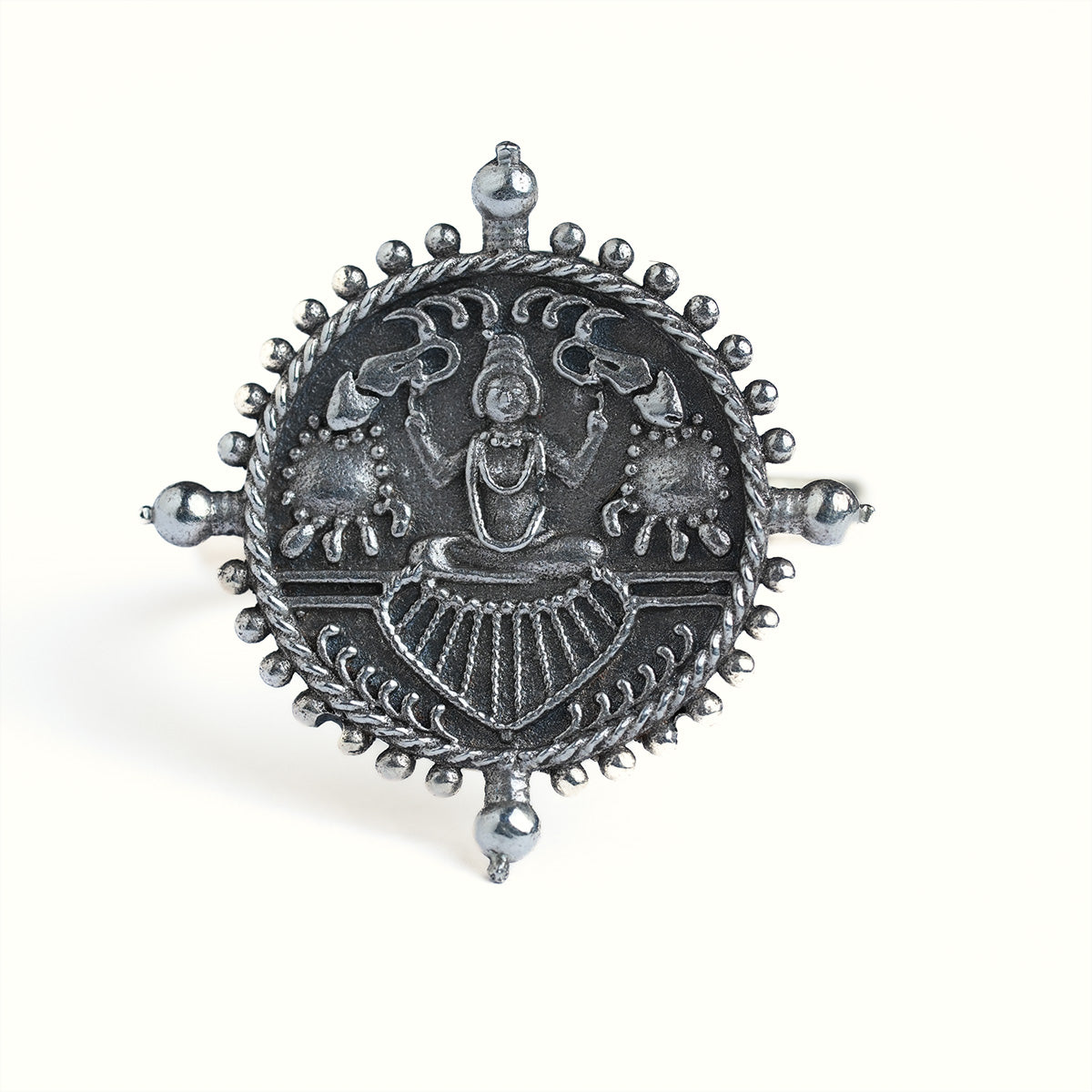 gajalaxmi silver finger ring by moha