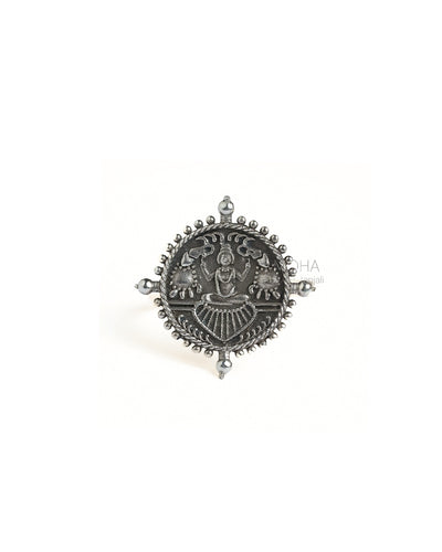 Gajalaxmi Silver Finger Ring by MOHA