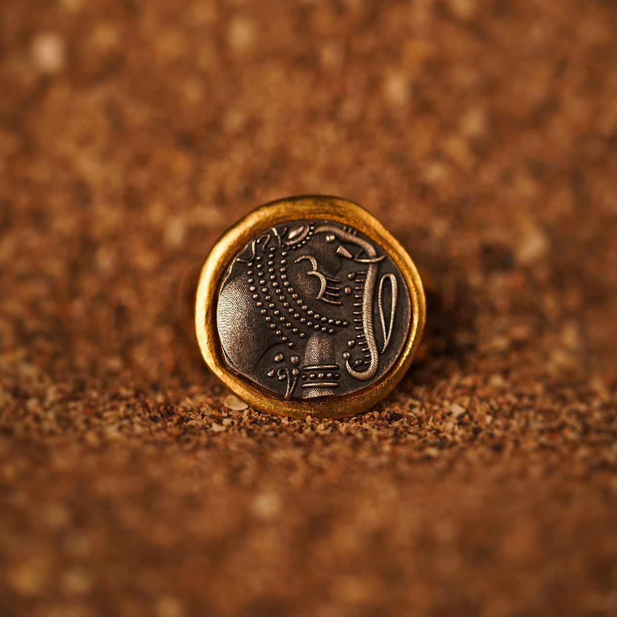 gajapati silver brooch pin by moha