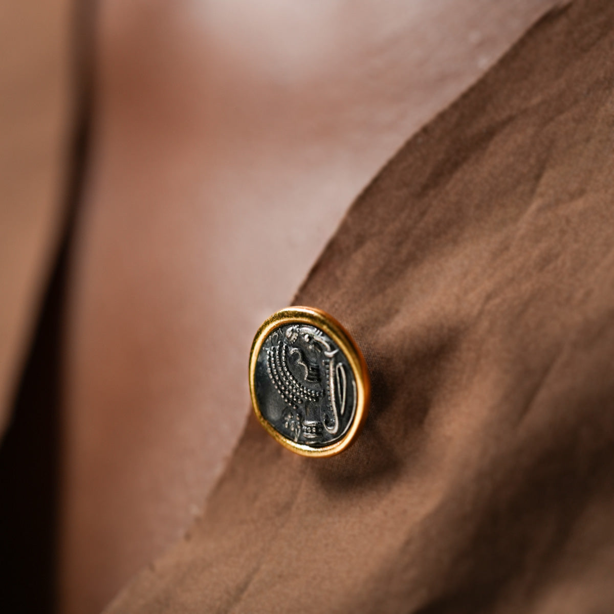 gajapati silver brooch pin by moha