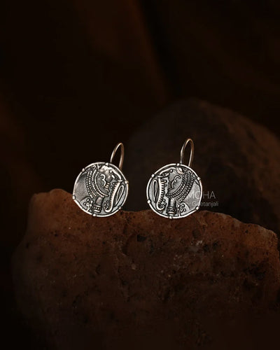Gajapati Silver Dangle Earrings/ Ear-clip by MOHA