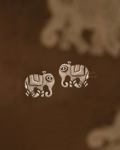 Gaja Silver Stud Earrings by MOHA