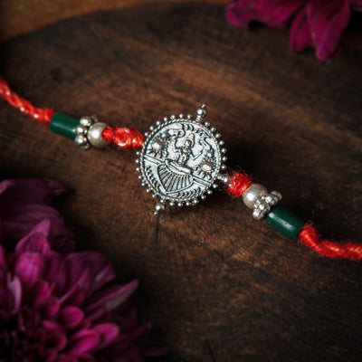 Gajlakshmi Silver Rakhi by Moha