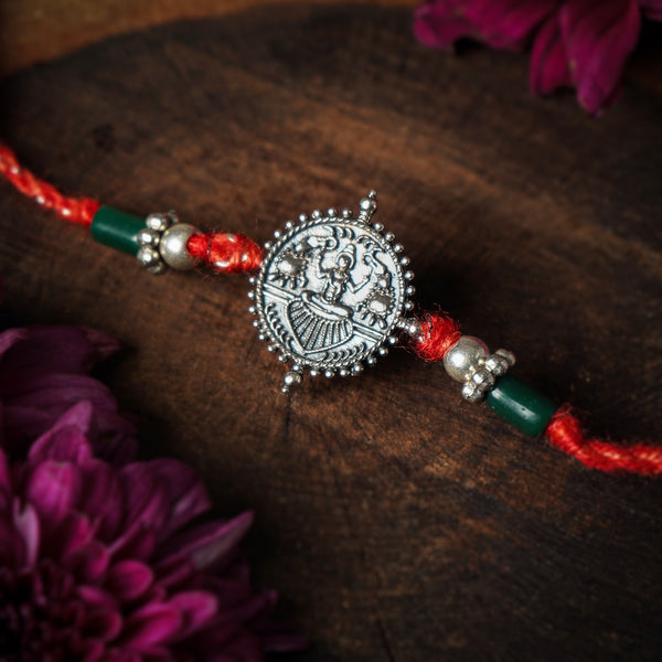 Gajlakshmi Silver Rakhi by Moha
