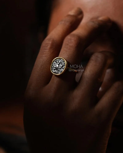 Gandaberunda Silver Finger Ring by MOHA