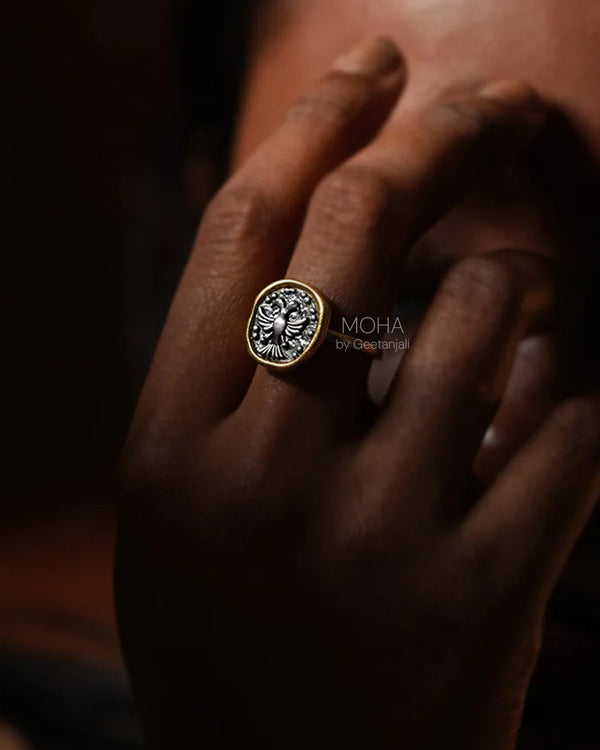 Gandaberunda Silver Finger Ring by MOHA