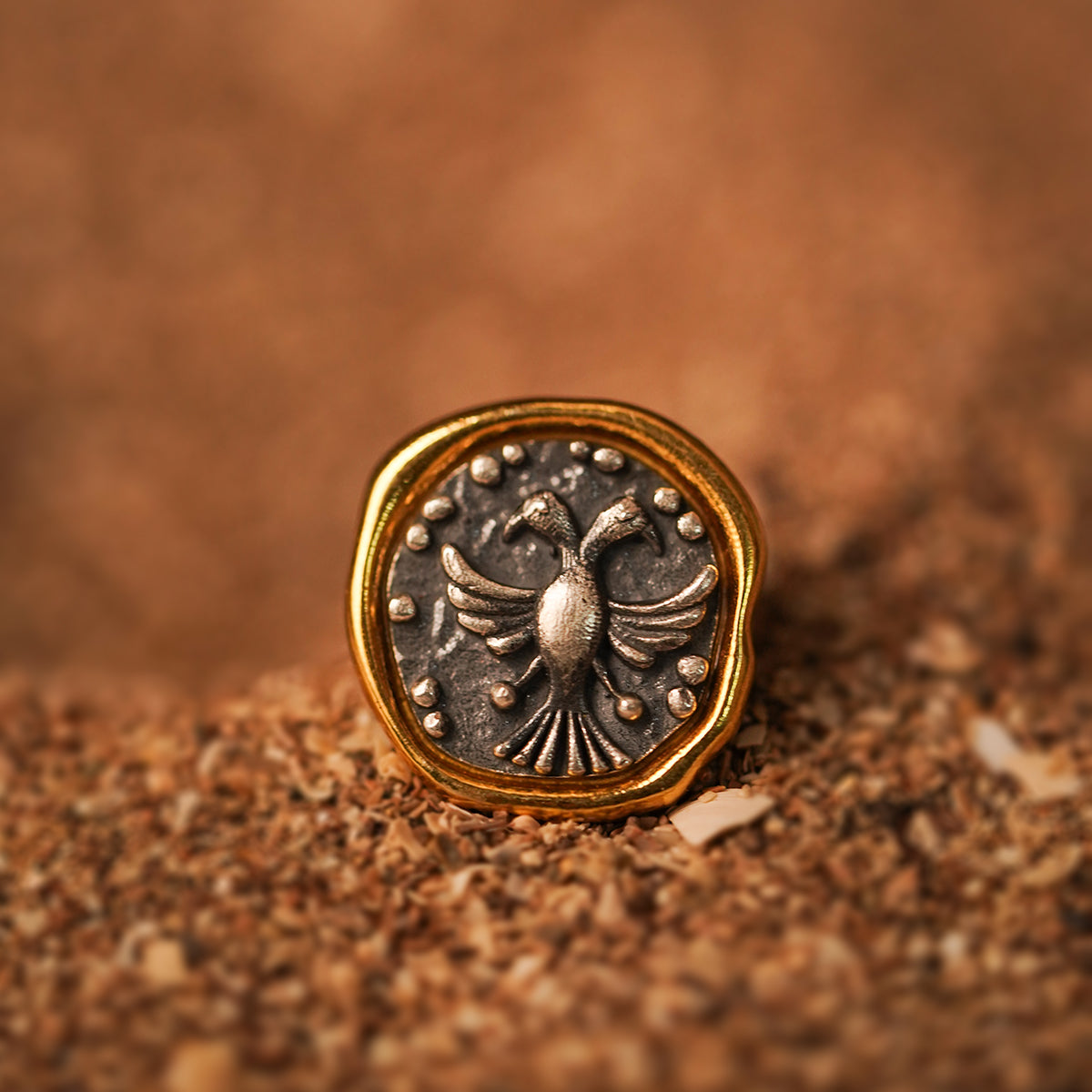 gandbherunda silver brooch pin by moha
