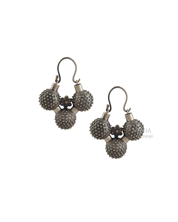 Gokhru Silver Earrings by MOHA