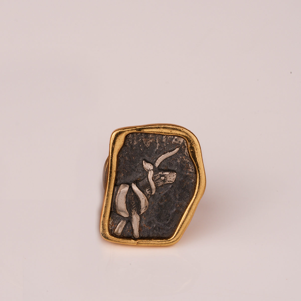indus unicorn silver brooch pin by moha