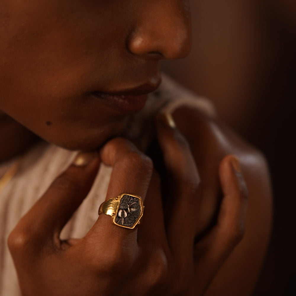 indus unicorn silver finger ring by moha