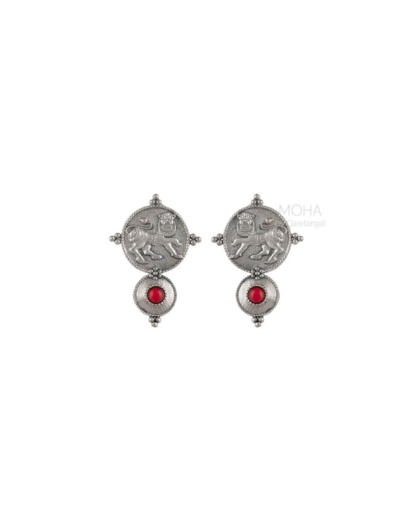 Kadamba Silver Stud Earrings by MOHA