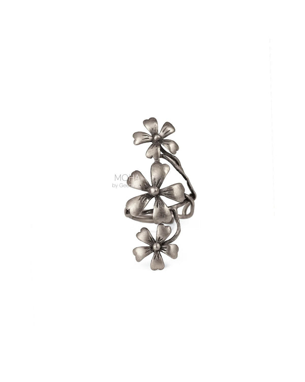 Ketki Silver Finger Ring by MOHA
