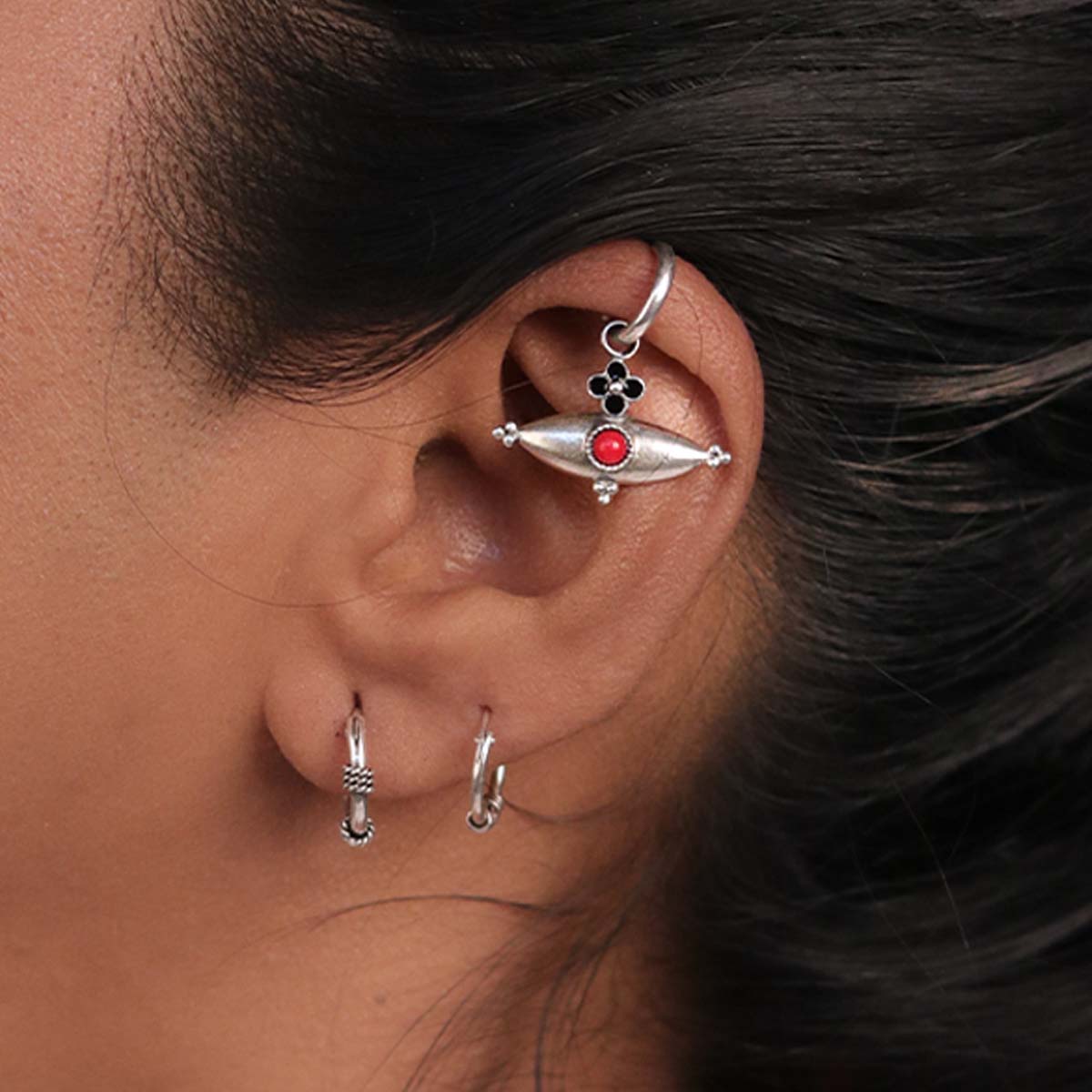 kona hoops silver bugadi by moha