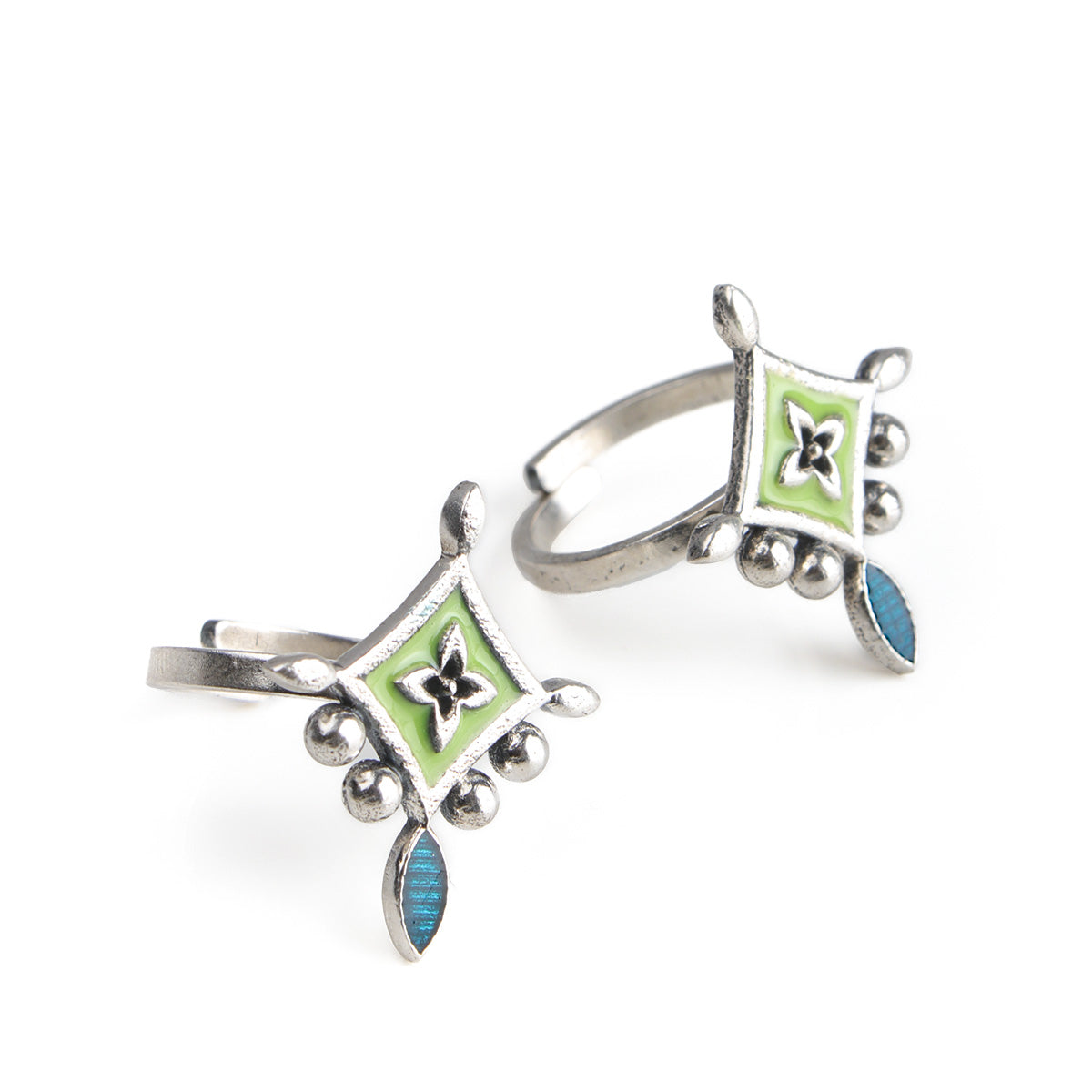 kriti silver toe rings by moha