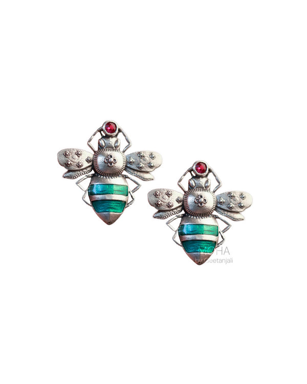 Madhu Silver Stud Earrings By MOHA