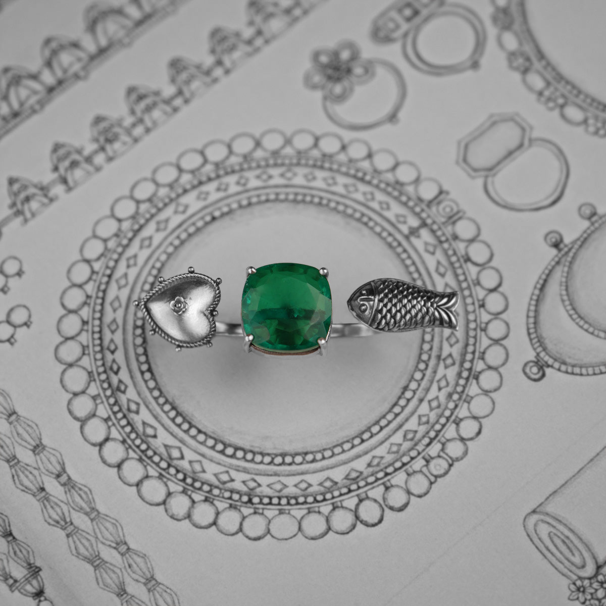mahaseer double finger ring by moha