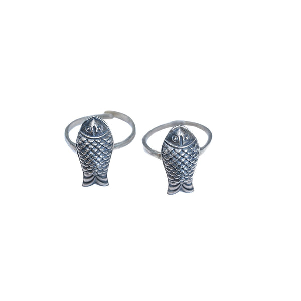 Mahaseer Silver Toe Ring by MOHA