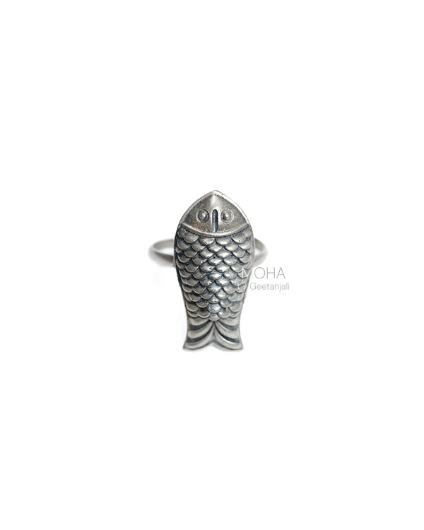 Mahaseer Silver Finger Ring by MOHA