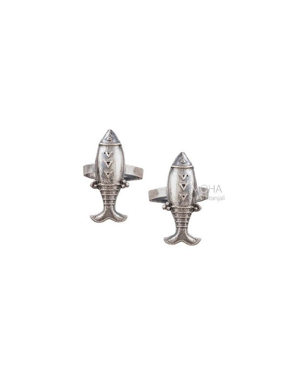 Mahir Silver Toe Rings by MOHA
