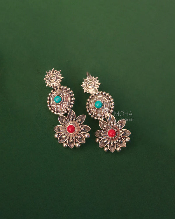 Mallika Abha Silver Dangle Earrings By MOHA