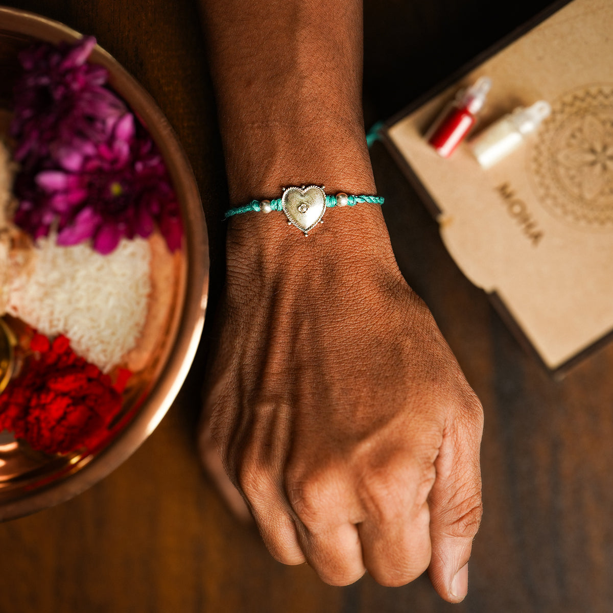 moh silver rakhi by moha