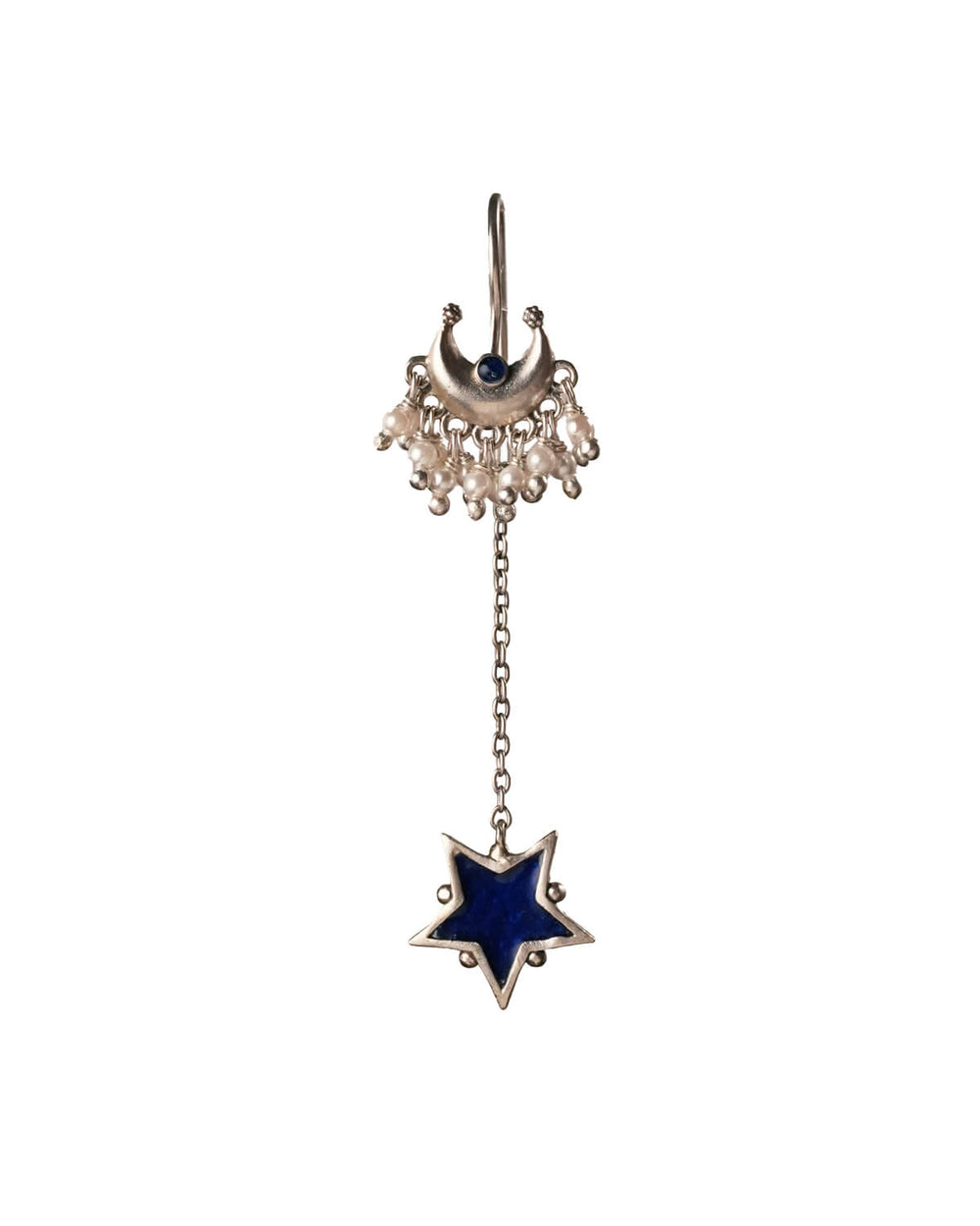Noorani Silver Sui Dhaga Earrings by MOHA