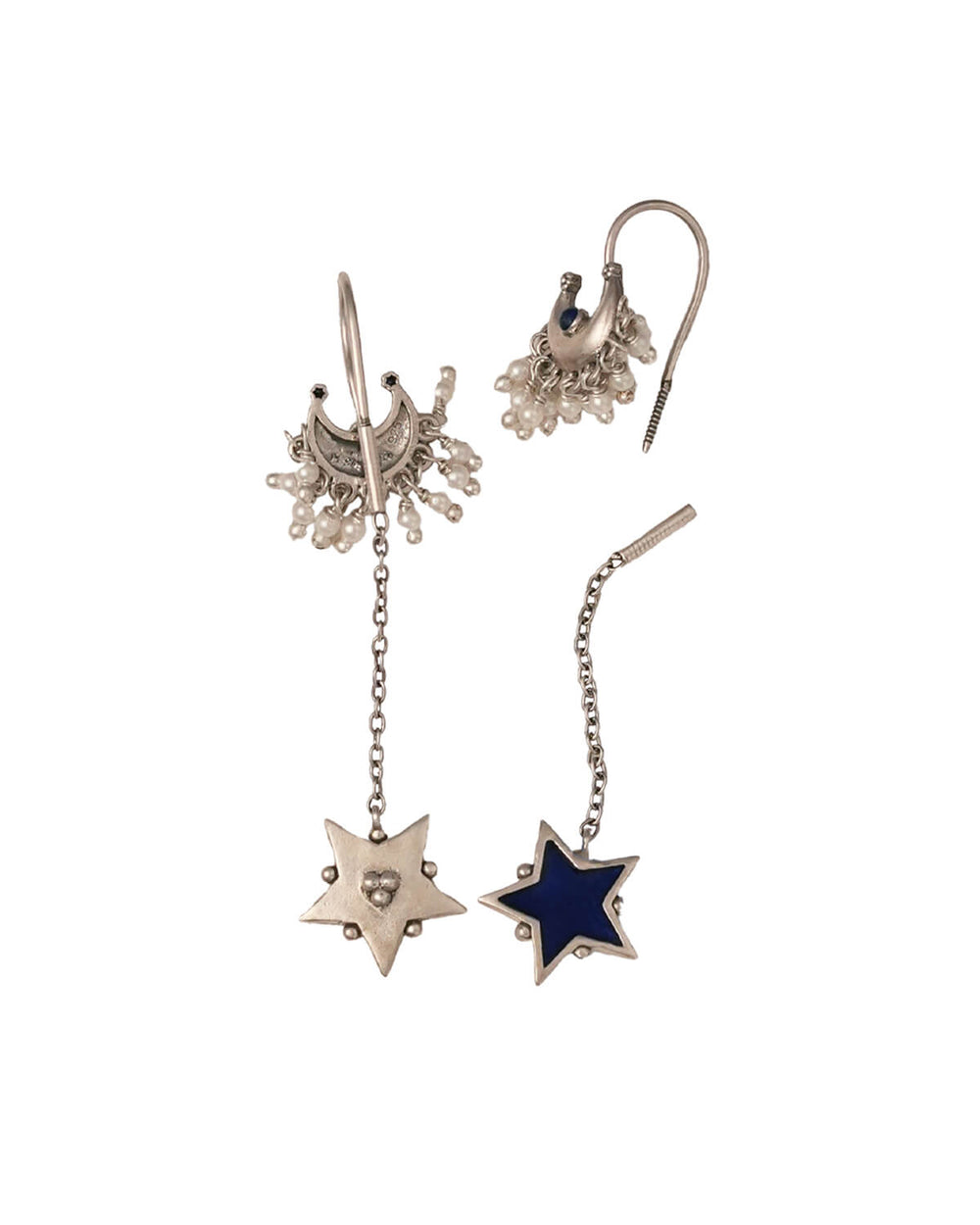 Noorani Silver Sui Dhaga Earrings by MOHA