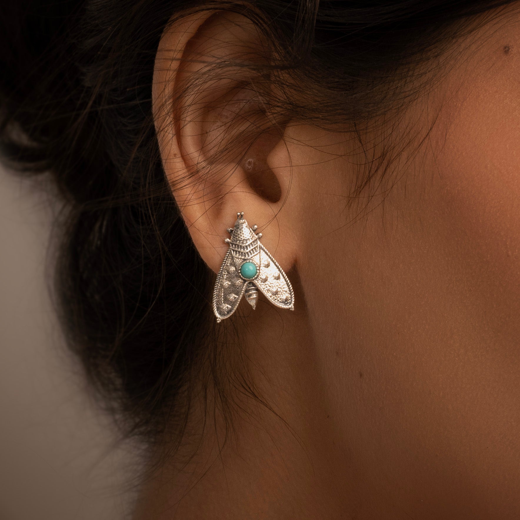 patanga silver earrings small by moha