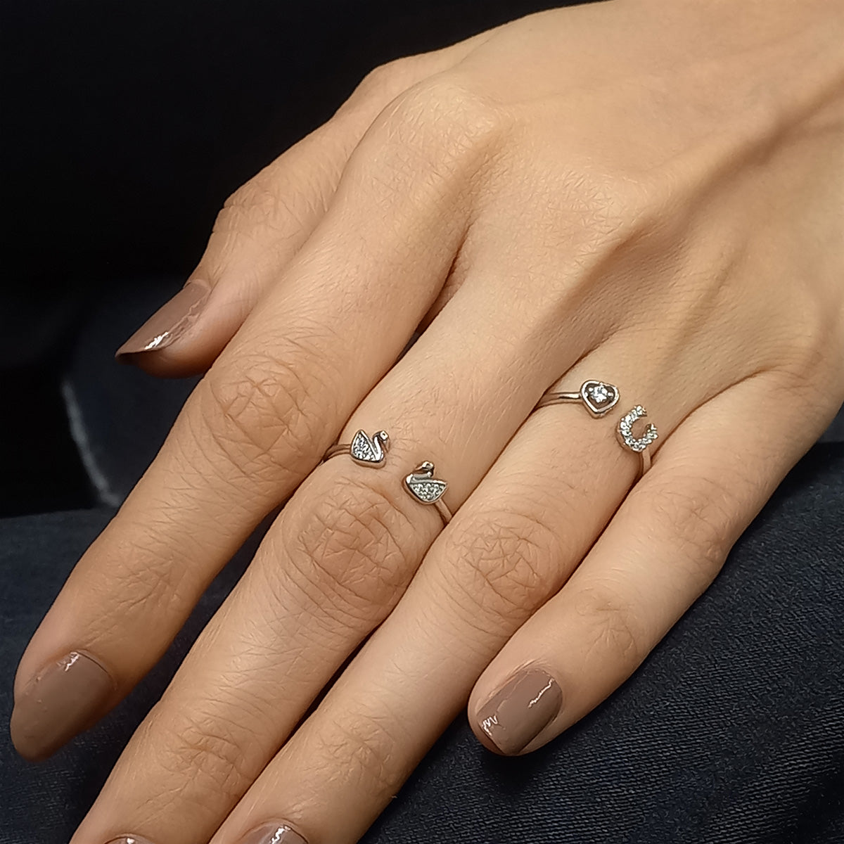 prem silver rings stack of three